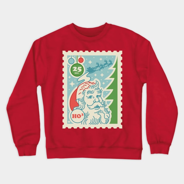 Santa Claus Stamp - Merry Christmas Crewneck Sweatshirt by Sachpica